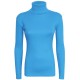 Polo Neck Ribbed Top (Turquoise)